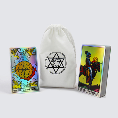 acheter Cartes de tarot holographiques de qualité supérieure imprimées sur mesure avec sac imprimé online manufacture