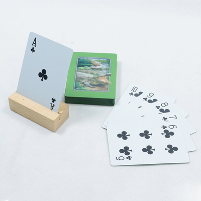 acheter Effets visuels 3D Animaux jouant aux cartes de poker Logo personnalisé Deck de cartes de jeu en plastique PVC online manufacture