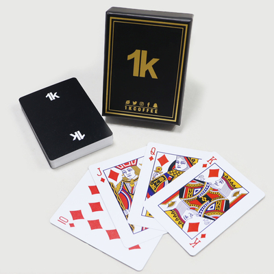 acheter 0.3mm étanche à l'eau en plastique cartes à jouer Logo personnalisé Publicité Poker Deck Of Cards online manufacture