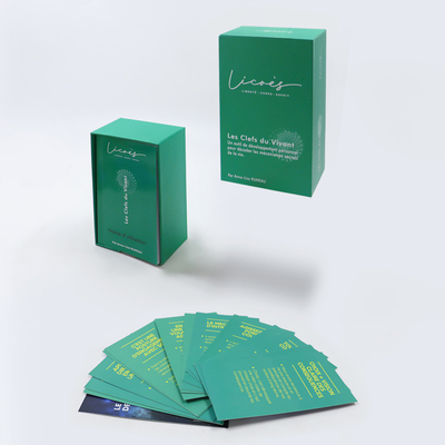 acheter Impression d'affirmation positive Jeu de cartes personnalisé pour les femmes Conception de jeux de cartes en français avec boîte online manufacture