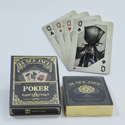 acheter Logo imprimé personnalisé en argent et en or en feuille d'or bordé Poker Deck sur papier de luxe en format AI online manufacture