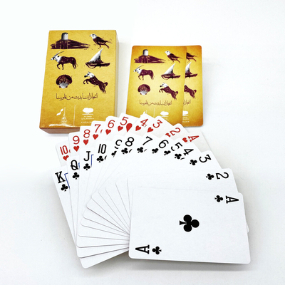 acheter Logo personnalisé de cartes à jouer au poker en arabe avec conception et stratification personnalisées online manufacture