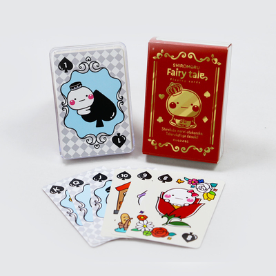 acheter Un jeu de poker publicitaire en édition limitée sur mesure avec boîte transparente en plastique online manufacture