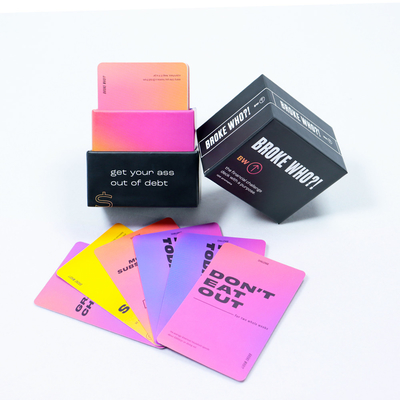 acheter Article de luxe Cartes à jouer Impression personnalisée Jeu de cartes de défi financier Avec des règles d'instruction online manufacture