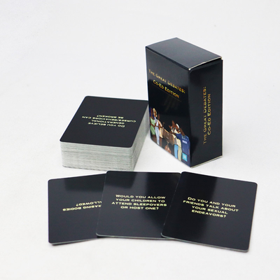 acheter 90g/deck Carte de jeu de débat personnalisée pour hommes et femmes Logo personnalisé accepté Intéressant online manufacture