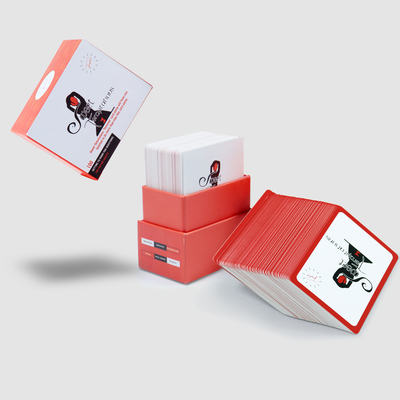 acheter Logo personnalisé Couple Date Question Conversations Jeu de cartes Imprimé Doux Jeu de Conversation Carte avec Couvercle et Base Box online manufacture