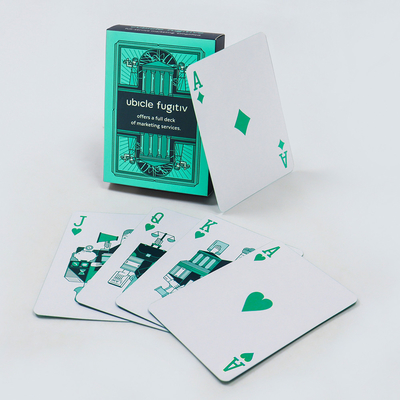 acheter Des cartes à jouer en feuille d'or vert publicitaire personnalisée online manufacture
