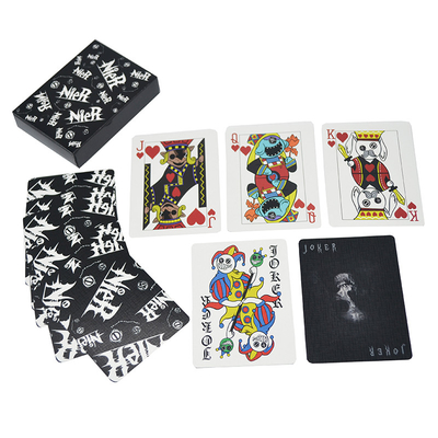 acheter Cartes à jouer personnalisées avec cœur noir 310 g/m² Fournitures de casino pour jeux de poker online manufacture