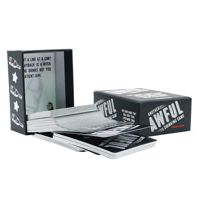 acheter Varnishing Print Drinking Game Question Cards Deck Custom Printing Drinking Truth or Dare Card Game for Adult with Box Printing Service online manufacture