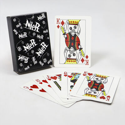 acheter Taille standard personnalisée Carte de poker en papier noir bleu avec boîte et logo personnalisé online manufacture