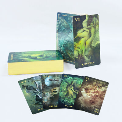 acheter Cartes de Tarot personnalisées à bordure dorée avec impression offset CMJN 4 couleurs et emballage sous film rétractable online manufacture