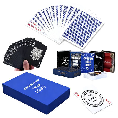 acheter Cartes à jouer personnalisées OEM imprimées 54 cartes de poker avec boîte personnalisée et taille de carte personnalisable online manufacture