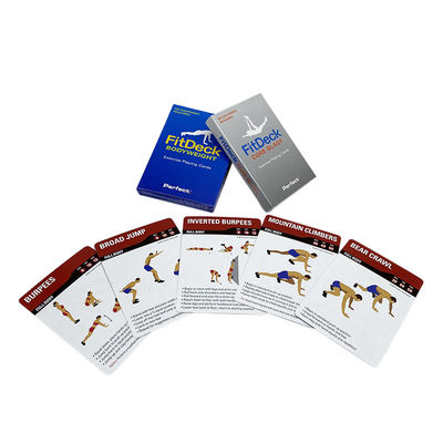 acheter cartes de séance d'entraînement de l'exercice 350gsm, vernissant la carte de santé physique online manufacture