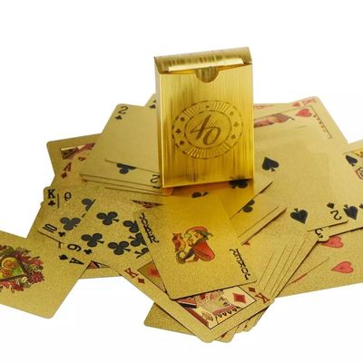 acheter L'or a personnalisé les cartes de jeu imperméables de plastique 63*88mm online manufacture