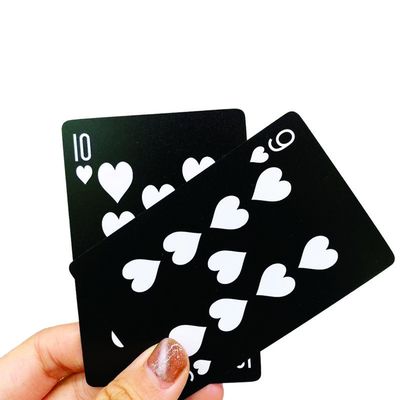 acheter logo fait sur commande imperméable en plastique noir de cartes de jeu de tisonnier de 0.32mm online manufacture