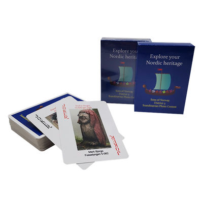 acheter Cartes de jeu de coutume de couleur de CMYK avec les photos multiples autour du finissage faisant le coin online manufacture