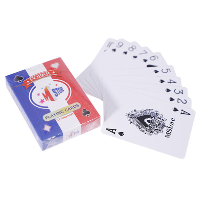 Cartes de jeu de papier de la couleur 54 de Pantone avec le logo fait sur commande de 4 costumes