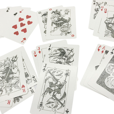 Cartes de jeu polychromes faites sur commande de papier avec 4 rois 54pcs