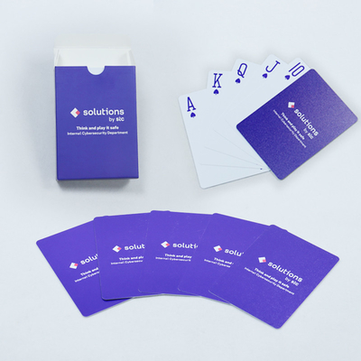 0.35mm Bleue Cartes de jeu en plastique Imprimé imperméable à l'eau 100% PVC Cartes de jeu