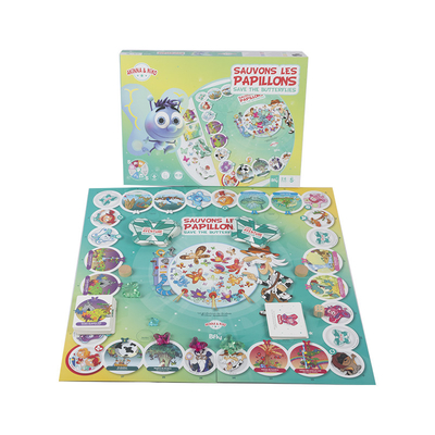 Design sur mesure Tableau d'impression Tableau pour enfants Jeu Carrom avec couleurs CMYK/Pantone