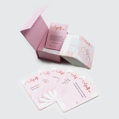 Jeu de cartes d'affirmation quotidienne personnalisé pour les couples