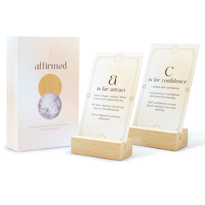 Lamination au bord de l'or Affirmation positive quotidienne Deck de cartes pour femmes Impression sur mesure