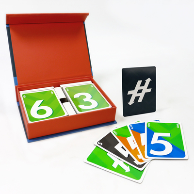 Fabrication personnalisée de cartes de jeu en papier de 2 ponts avec boîte à livres magnétique rigide