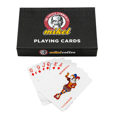 Logo personnalisé Café Relaxation Jeu de cartes Kit Deux paires Plastique Langue espagnole