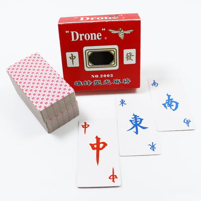 Surface de stratification personnalisée cartes en papier Majong Tetle pour adultes cas de jeu