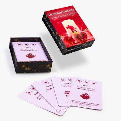Personnalisez votre chambre à coucher Jeu de questions amusantes Entreprises Jeu de cartes de langue d'amour Pour les couples
