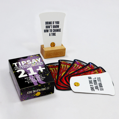 Jeu de cartes à boire imperméable à l' eau en forme spéciale avec conception personnalisée et finition de surface UV