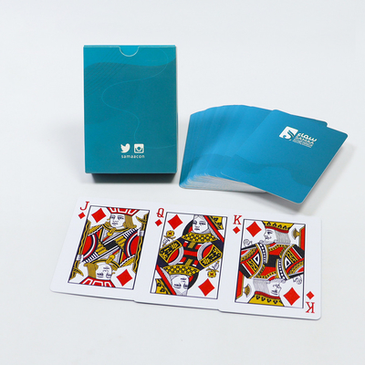 100% de cartes à jouer en PVC Bridge imprimé de plaque en plastique lavable avec finition de surface UV