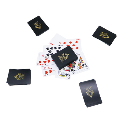 Designs personnalisés en feuille d'or texturée, impression d'ange, cartes de jeu en plastique, taille de pont