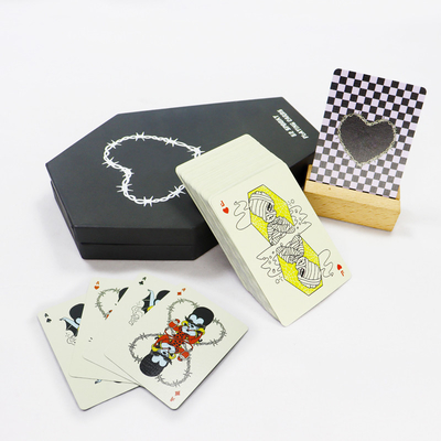 Jeu de partie Jeu de cartes avec vernis brillant sur 280gm papier bleu et logo personnalisé
