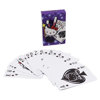 Services d'impression personnalisés de cartes 54-55 Cartes dessinées de chat de poker