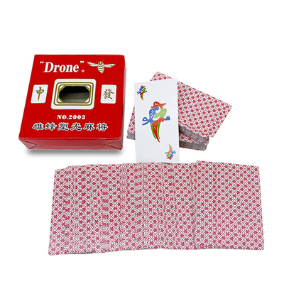 Double boîte de jeu de cartes en papier à main Mahjong de carte d'édition classique
