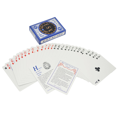 Logo personnalisé Imprimé Casino Grade allemand Noir Noyau Texturé Papier Deck de jeu de poker