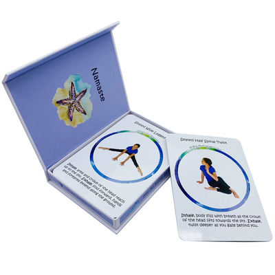 Impression personnalisée de cartes flash de yoga pour le jeu d'exercice sportif éducatif normal