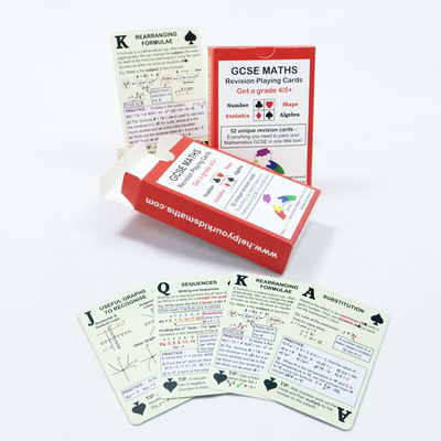 Jeux de révision de papier de mathématiques Jeux de cartes sur mesure Imprimé pour Let's Talk Learning