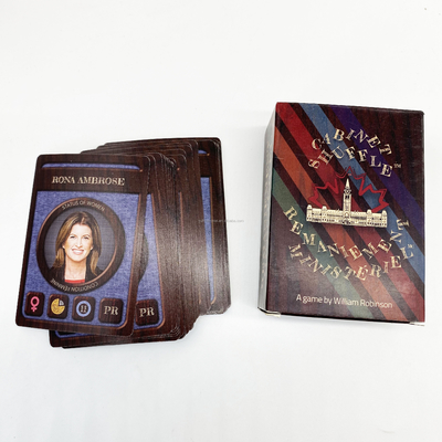Personnalisé Eco-Friendly Style américain Stratégie de vote de personnage Jeu de cartes amusant Impression