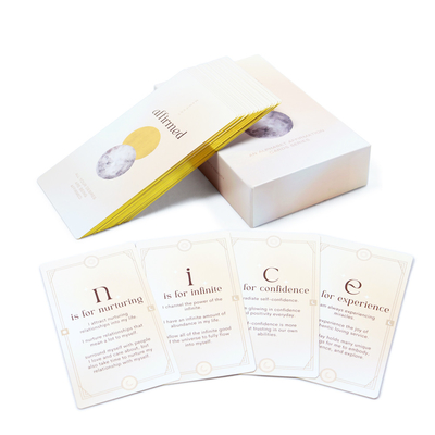 Double boîte prête à expédier Conception personnalisée acceptée Cartes d'affirmation positives pour les mères