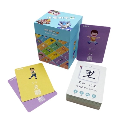 UV Terminé Vocabulaire de poche Carte flash Logo personnalisé Accepté Éducation interactive