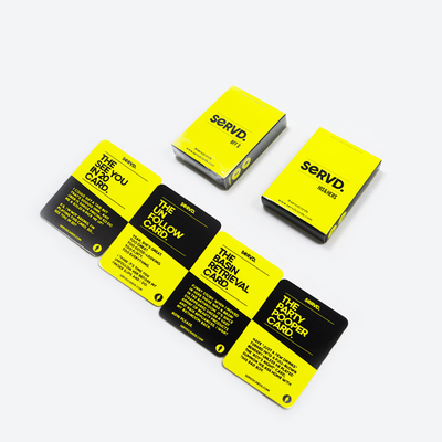 Cartes de jeux de boisson en papier ordinaire sur mesure avec boîte pour service d'impression et couple