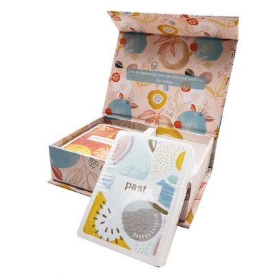 Couleurs personnalisées de PMS Amour Double Couple Cartes de jeu avec boîte magnétique