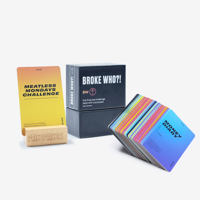Défi personnalisé de questions de boisson de fête Jouer aux cartes Deck avec impression