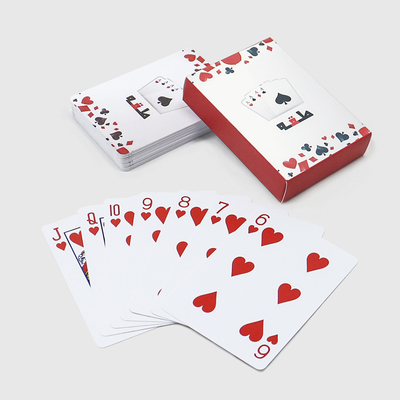 100% de matériau en PVC Les cartes à jouer lavables avec conception personnalisée et impression en couleurs PMS