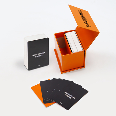 Cartes de conversation personnalisées Ce soir Commencez le chat Parti imprimé Fun Question de carte de conversation Jeu de cartes avec des amis