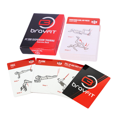 Des postures personnalisées d'exercice Yoga Cartes en papier Activité de vie Apprentissage Cartes d'exercice Packs Cartes d'exercice sportif