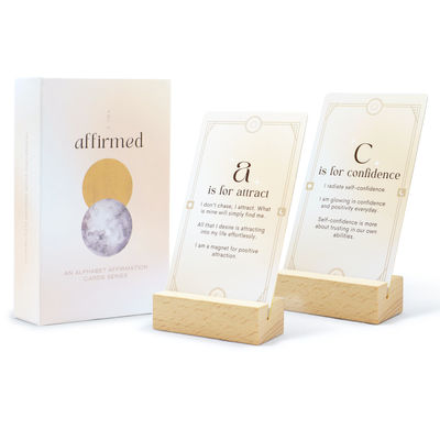 Cartes d'affirmation de bord d'or écologiques personnalisées pour les femmes Affirmations positives quotidiennes