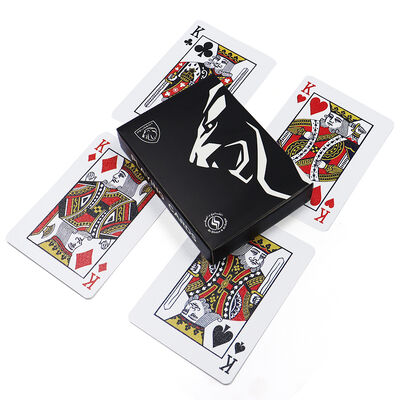 Design d'impression personnalisé Cartes de jeu noires Cartes de poker personnalisées de taille personnalisée